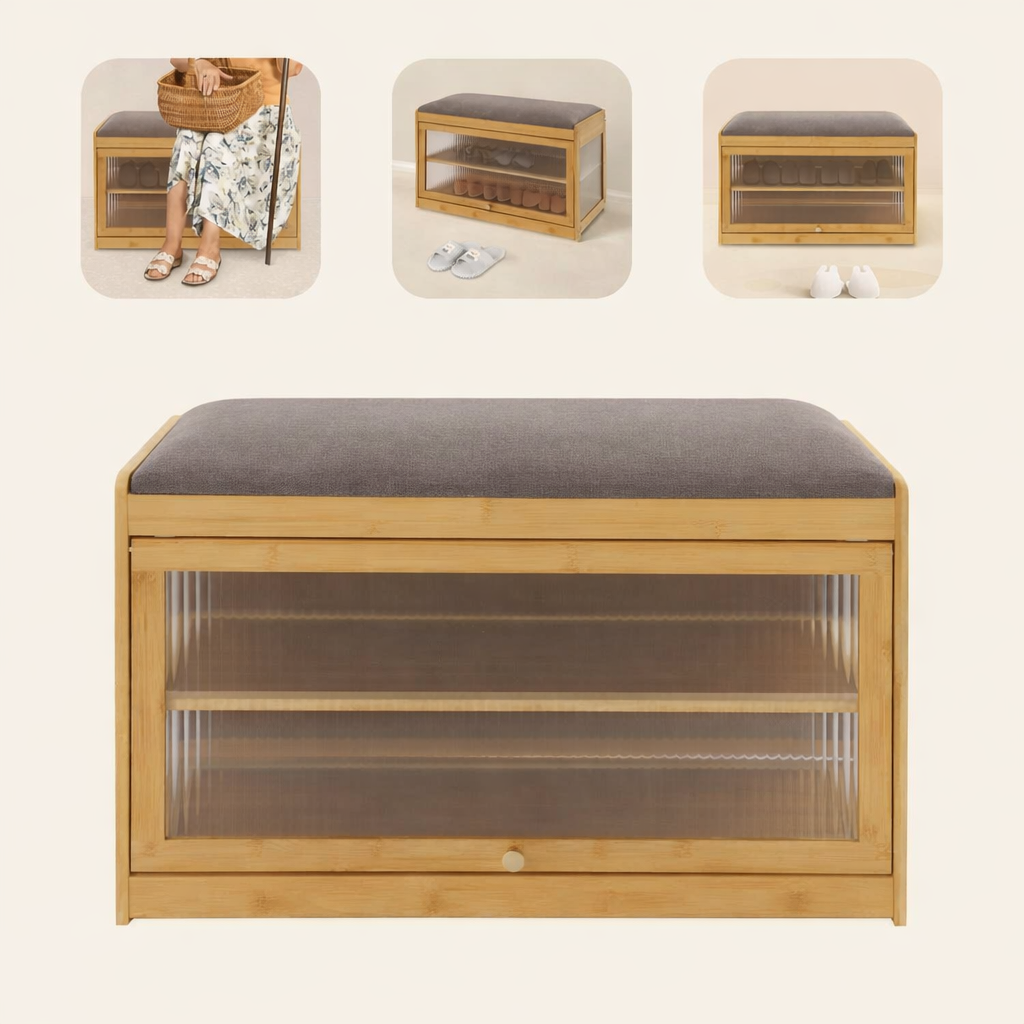 banc de rangement chaussures pratique pour ranger et s'assoir