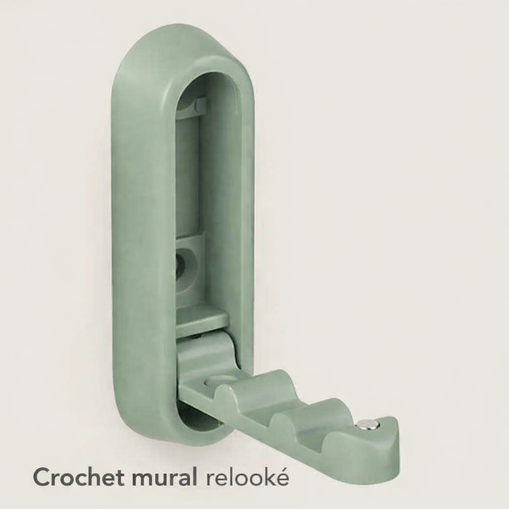 crochet mural vert ouvert