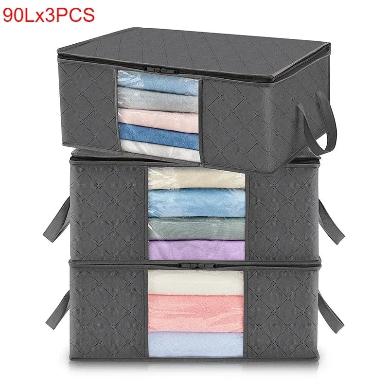 3 sacs de rangement 90 L