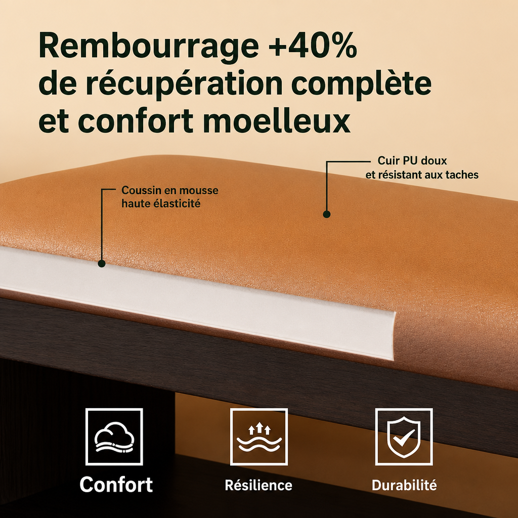 Banc d'entrée design chien coussin confortable