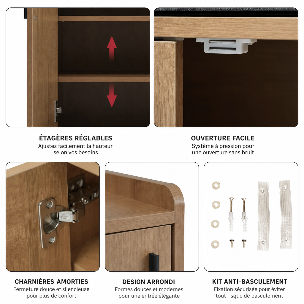 Descriptions du meuble d'entrée