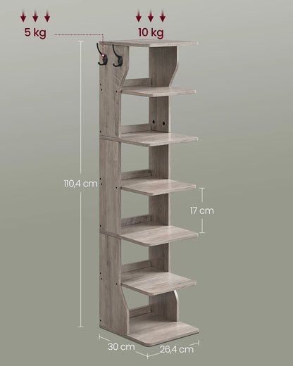 Étagère à chaussures | 7 Niveaux Gain de Place