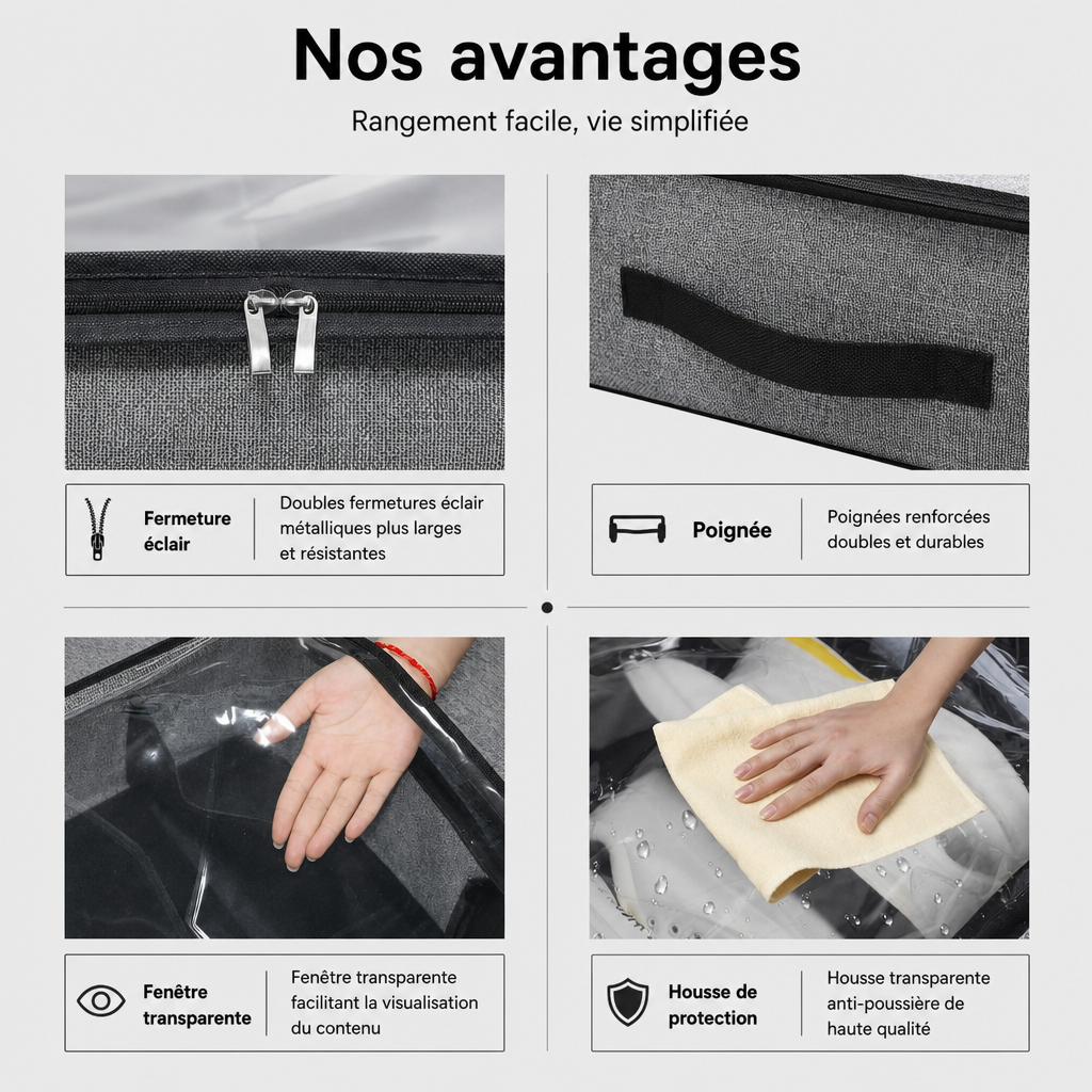 Rangement Chaussures | SousLit 12 Paires Transparent