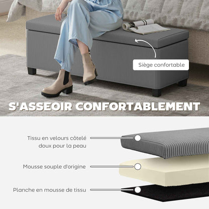 description physique du banc de rangement