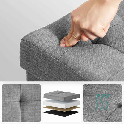 Description visuel du produit physique du banc de rangement   