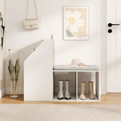 banc de rangement dans une entrée 