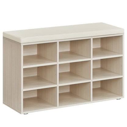 Banc rangement chaussures beige naturel