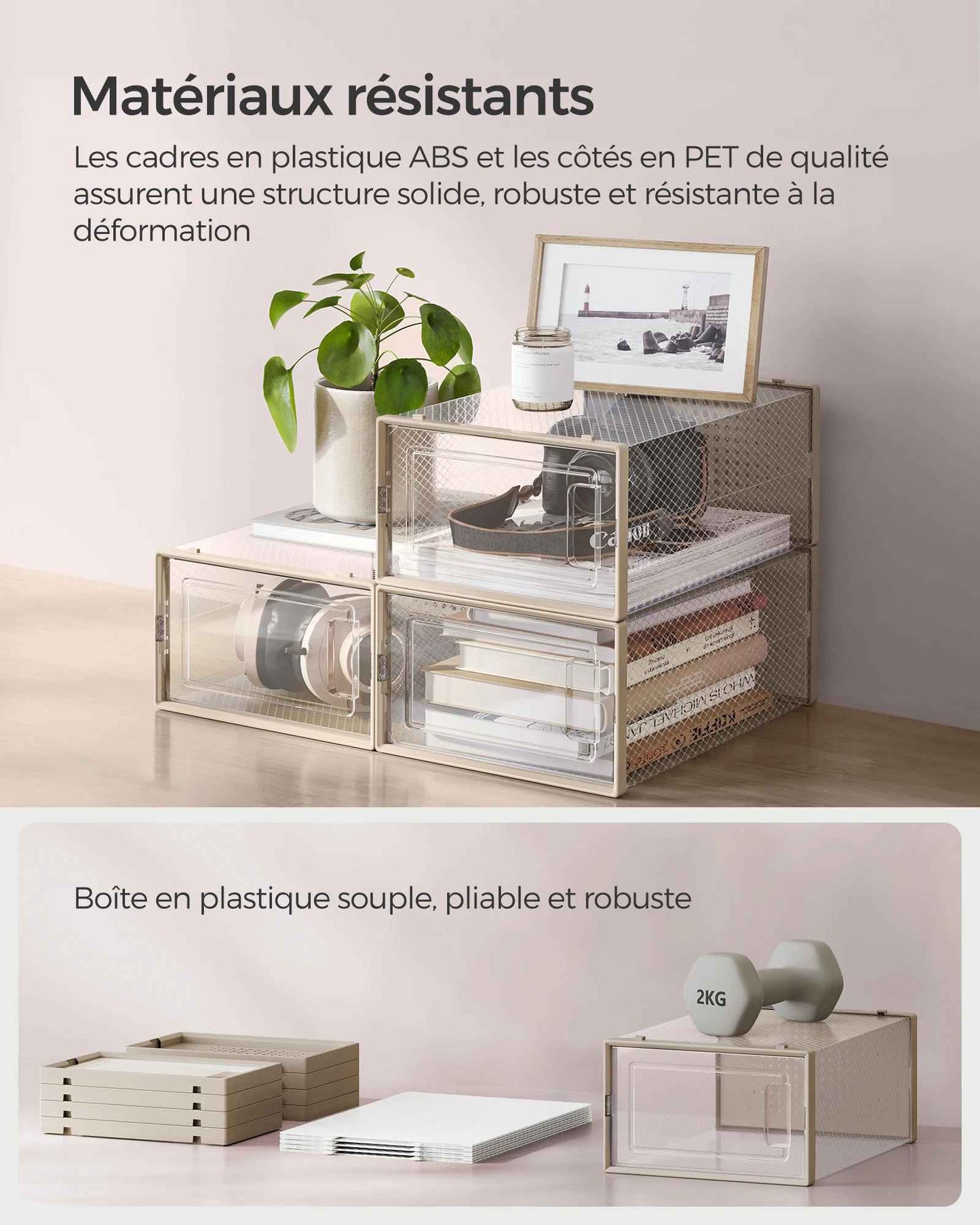 Boîte à chaussures remplis d'effet personnel 