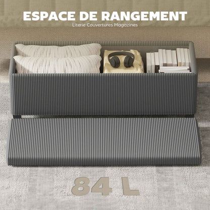 84 L de capacités d'espace de rangement du banc de rangement 