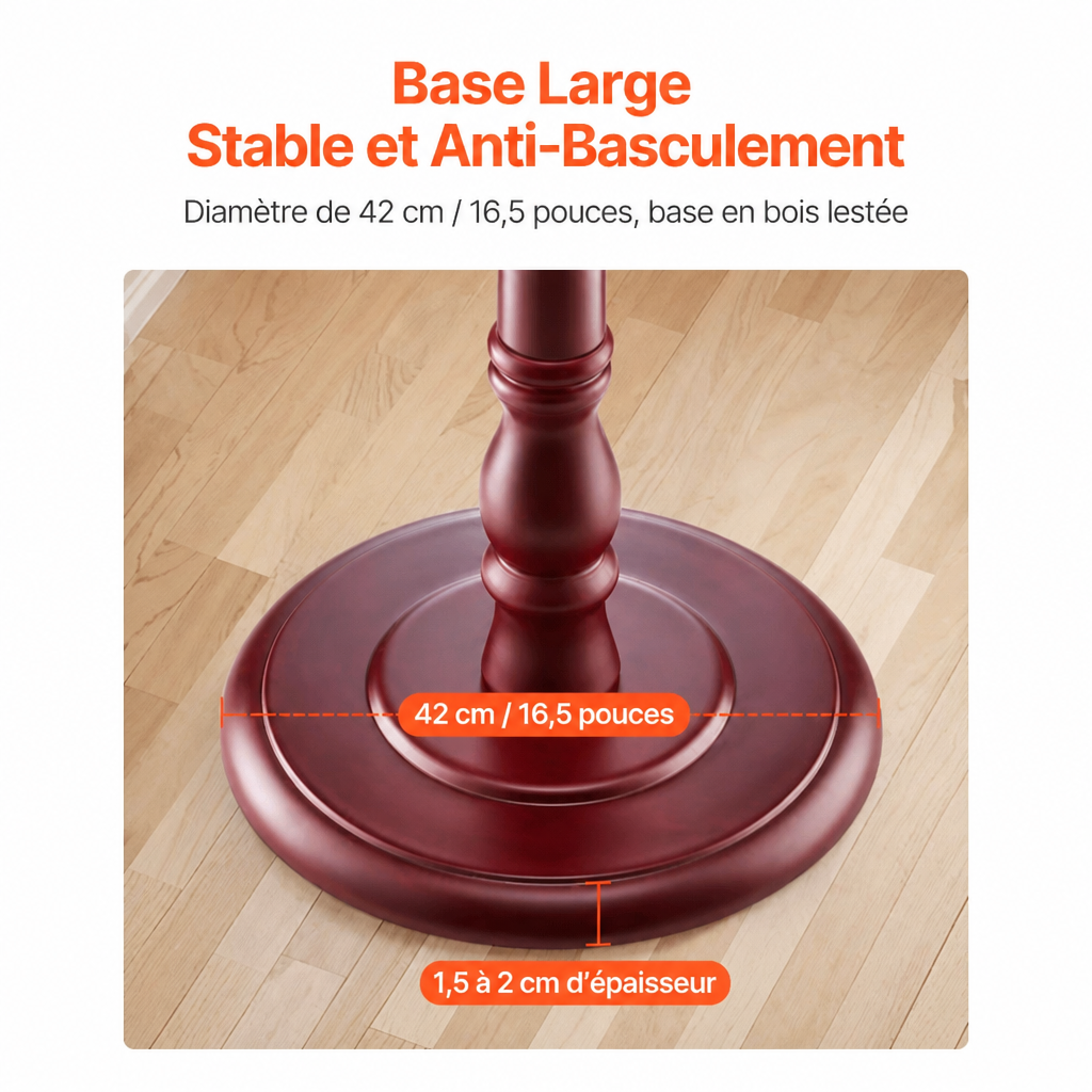 Dimension de la base du porte manteau