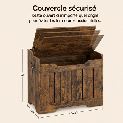 Dimensions du coffre de rangement 