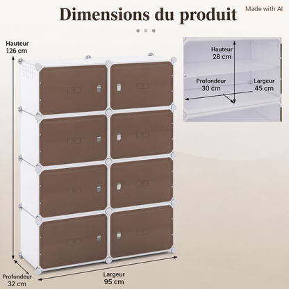 Dimensions des cubes de rangement
