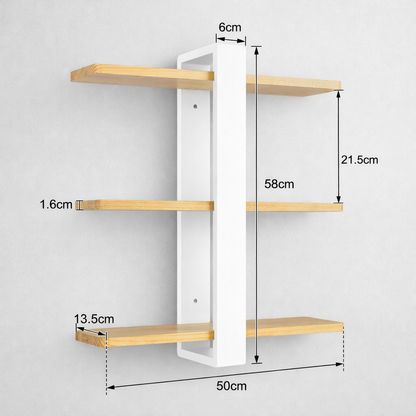 Dimensions de l'étagère blanche