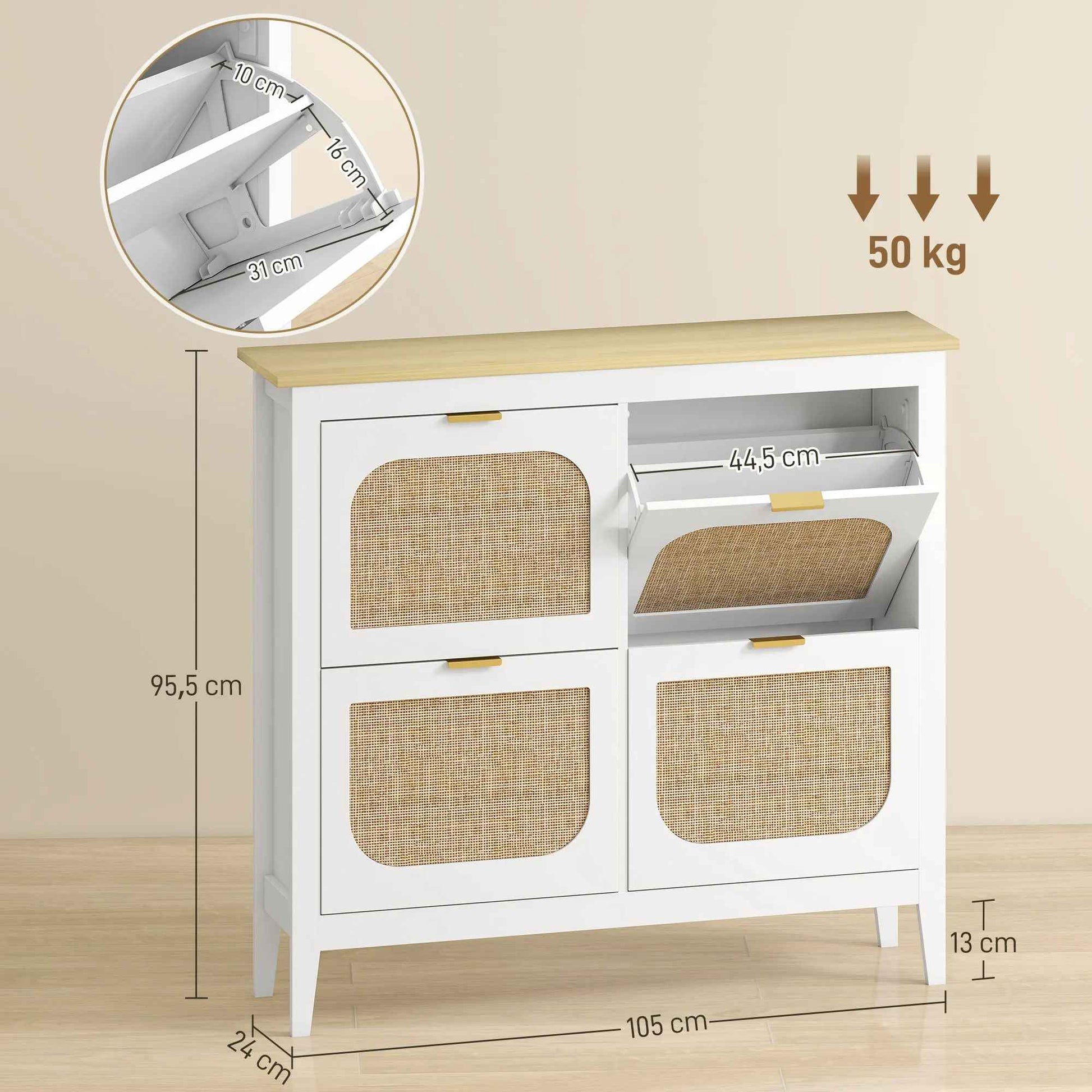 Dimensions du meuble à chaussure d'entrée