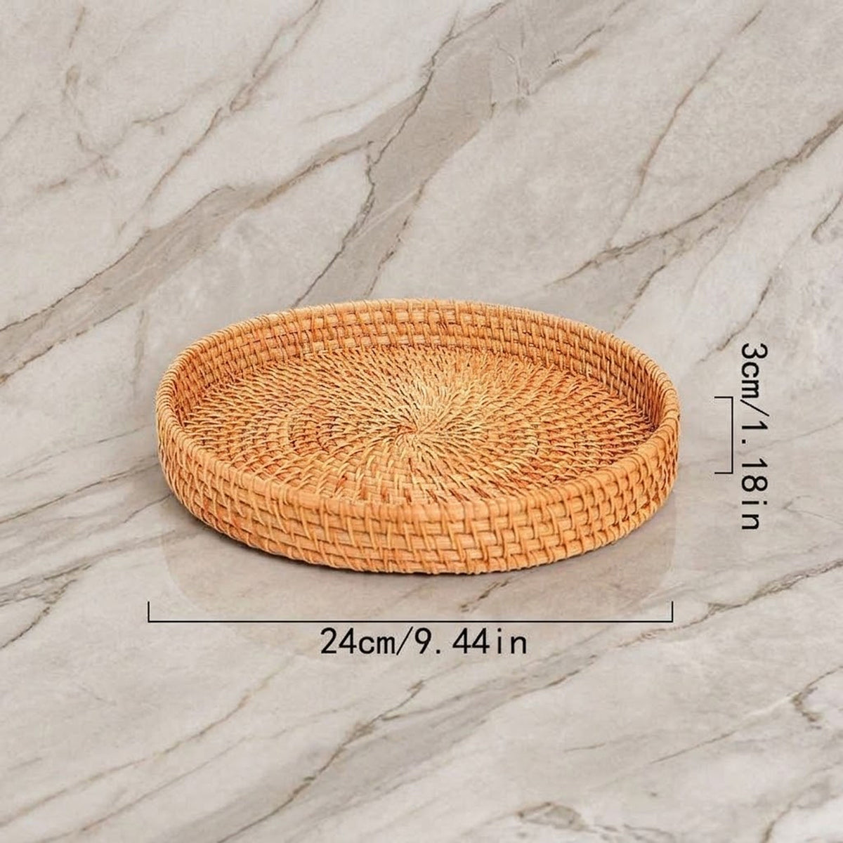 Dimensions du panier en osier