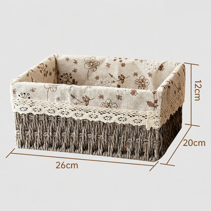 Dimensions du panier de rangement large gris