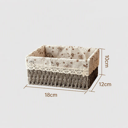 Dimensions du panier de rangement small gris