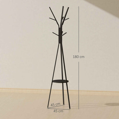 Dimensions du porte-manteau nordique en métal – finition noire élégante