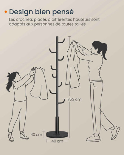 Dimensions du porte-manteau