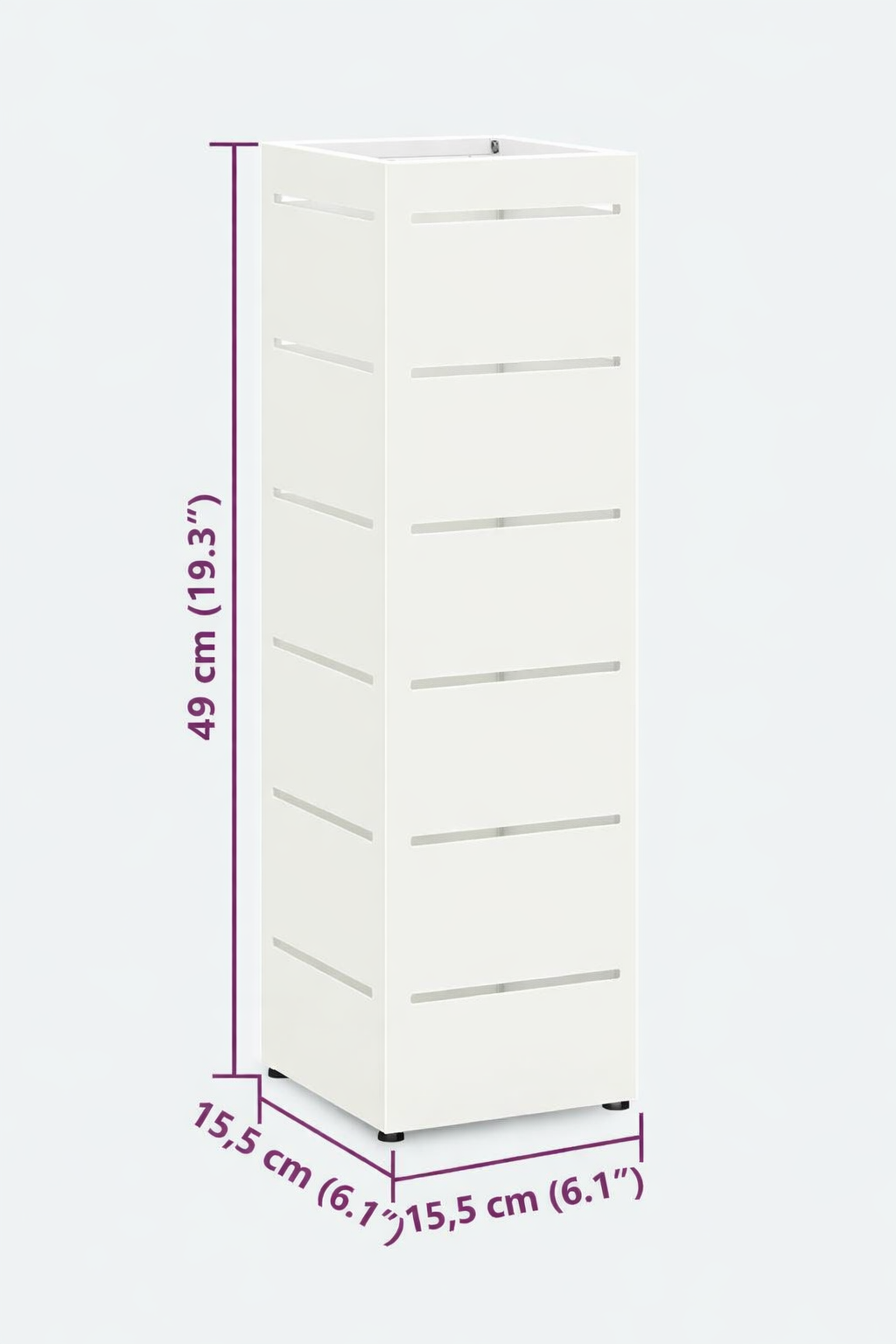 Dimensions du porte parapluie blanc
