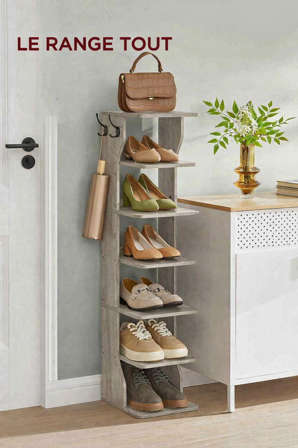 Étagère à chaussures | 7 Niveaux Gain de Place