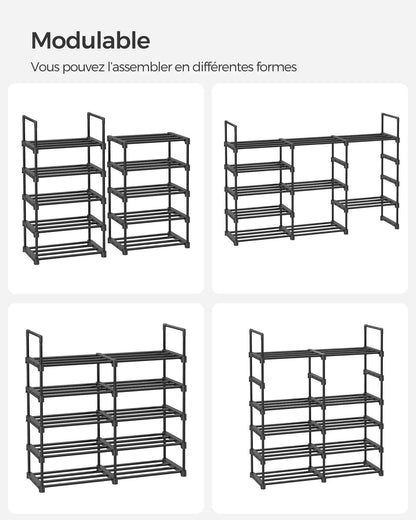 Étagère à chaussures modulable