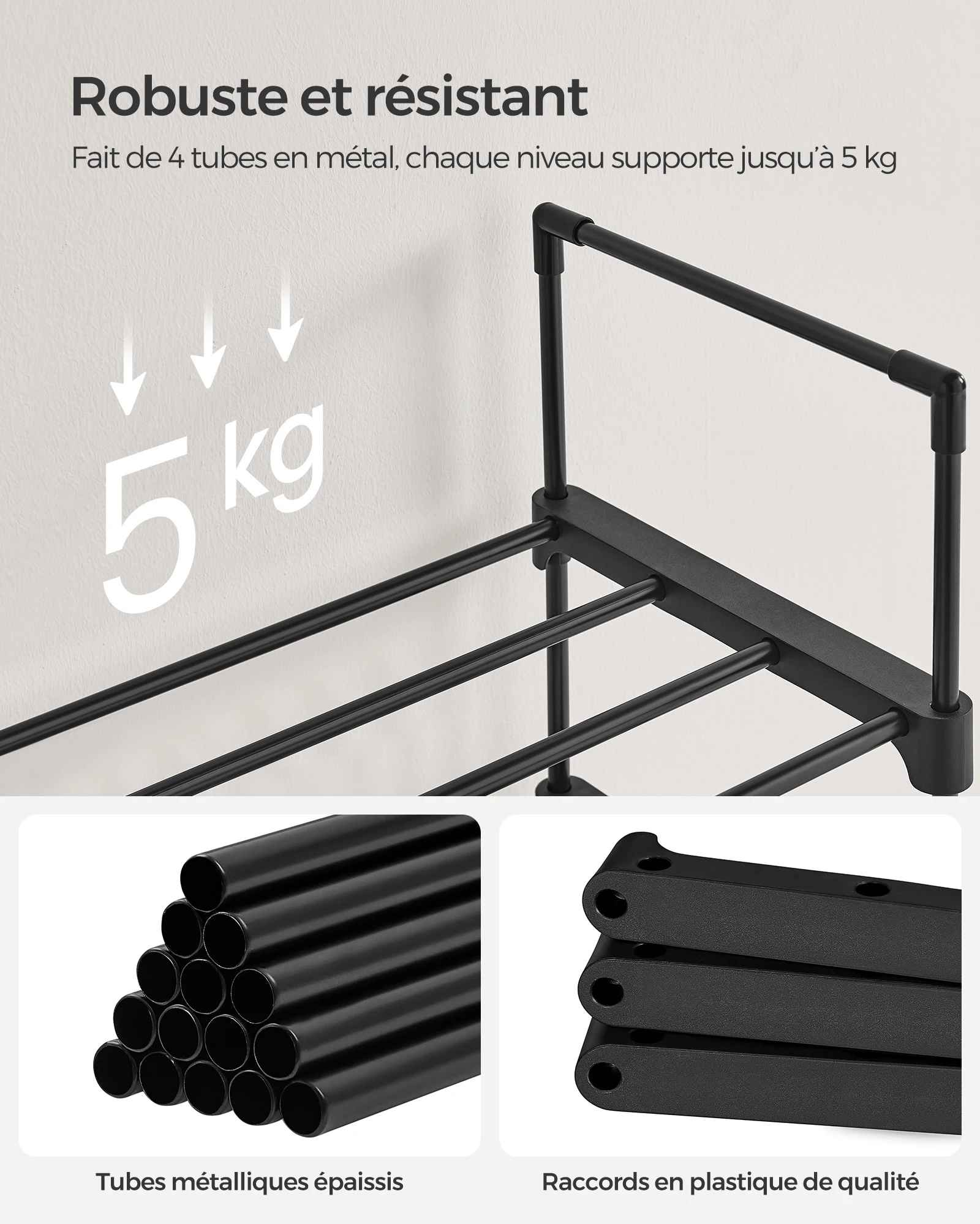 Étagère à chaussures robuste