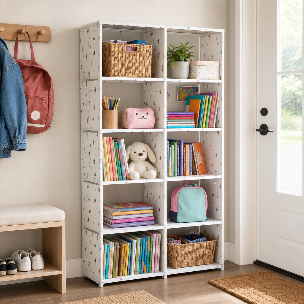étagère d'enfants dans une entrée