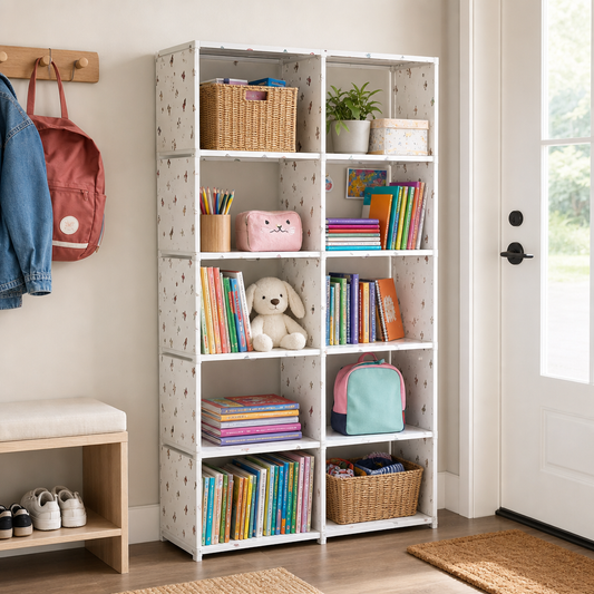 étagère d'enfants dans une entrée