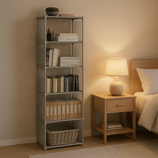 étagère gris à 6 couches