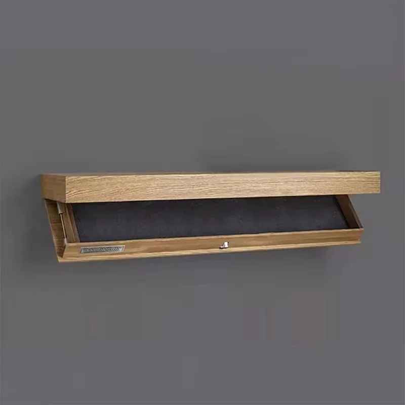 Étagère murale avec compartiment secret - couleur bois