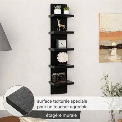 Étagère murale Nordic 5 niveaux fixé au mur 