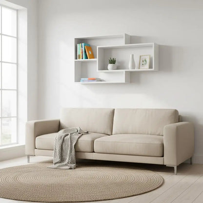 Étagère murale blanc type 4 dans un salon