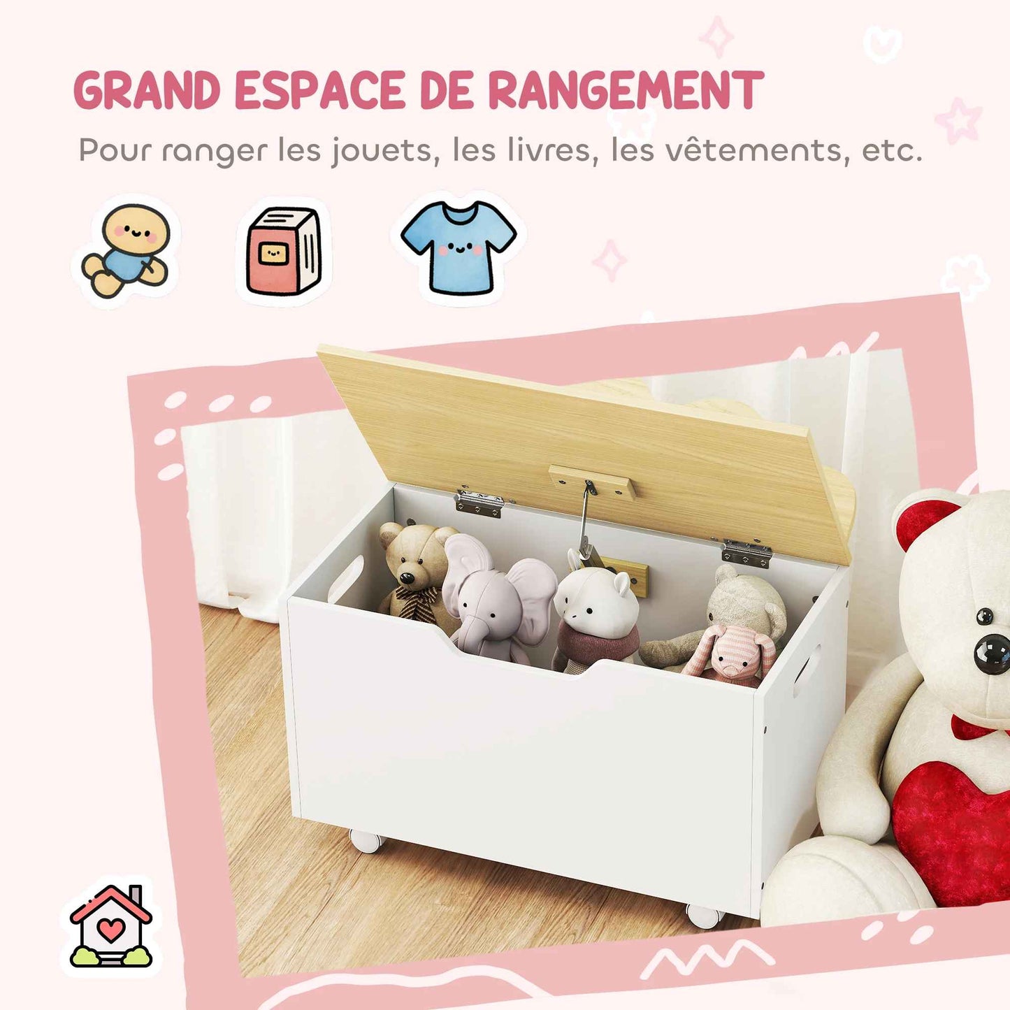 Grand espace de rangement du coffre