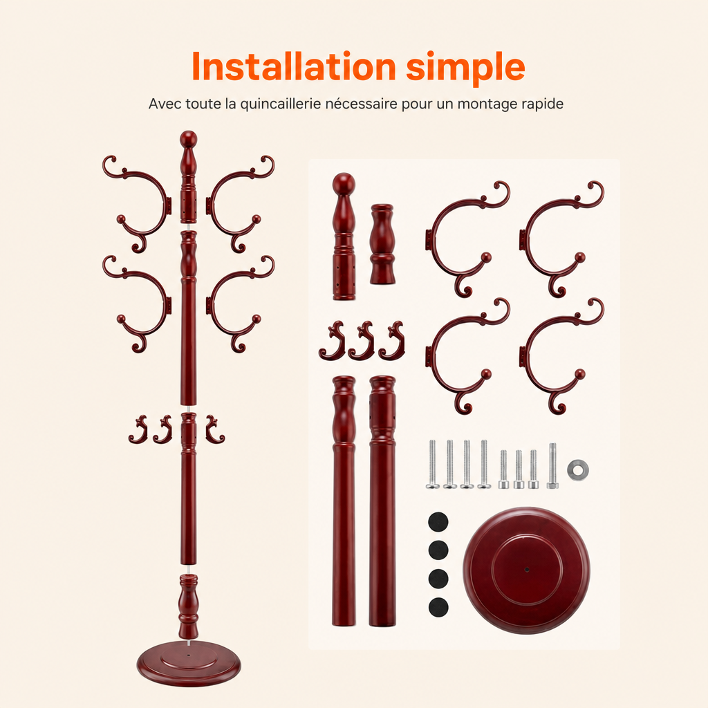 Installation du porte manteau