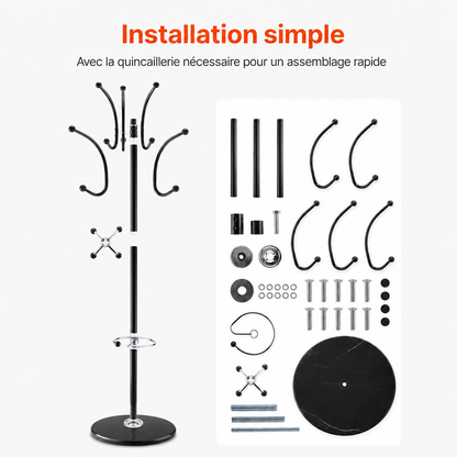 Installation simple du porte manteau