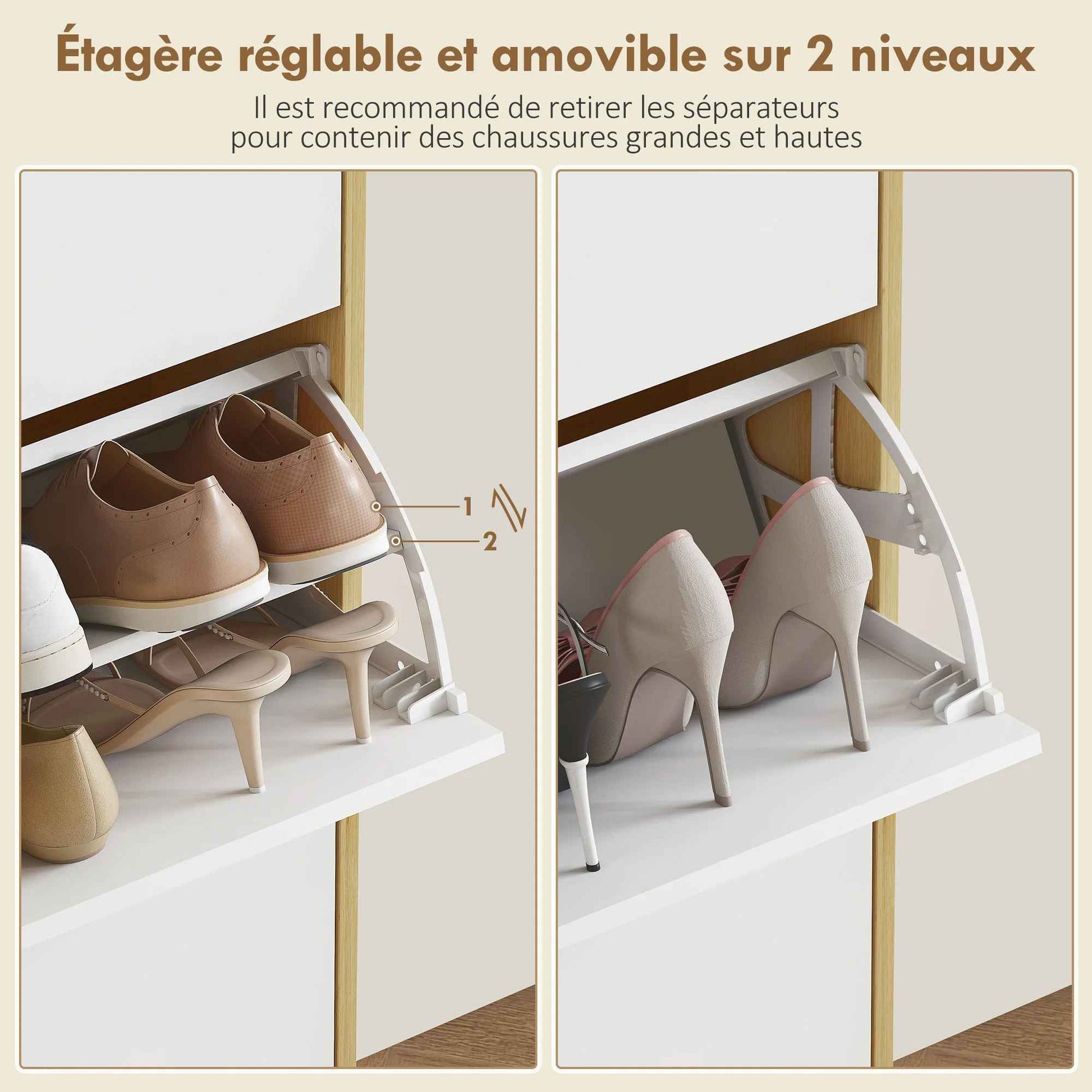 Meuble à chaussure réglable