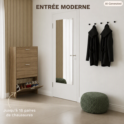 Meuble d'entrée dans une entrée moderne