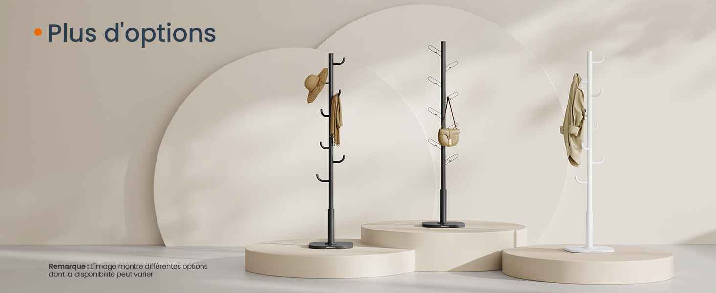 Options du porte manteau