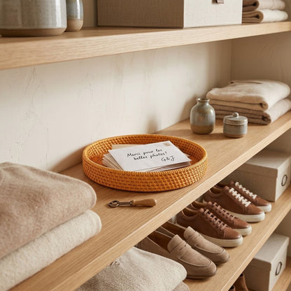 Panier en osier dans un walk-in