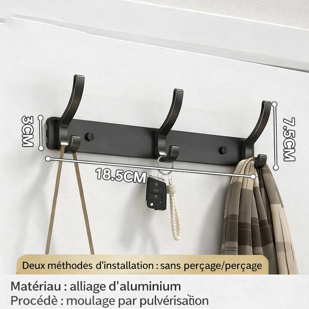 patère mural | Sans Perçage Aluminium