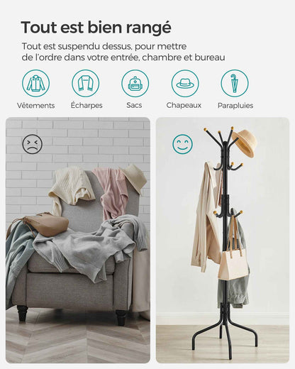 Avant/après porte-manteau entrée organisée – Le Range-Tout