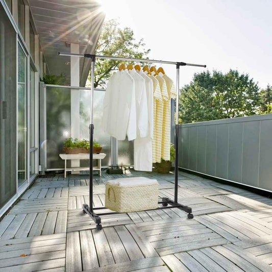 Porte-manteau mobile réglable utilisé en extérieur