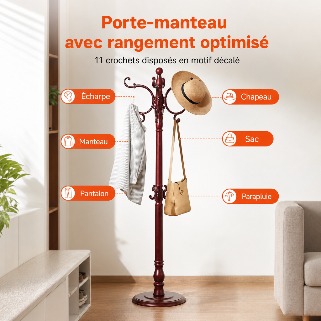 Porte manteau pour un rangement optimisé