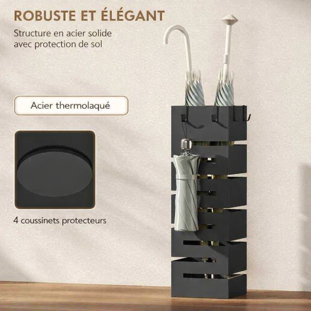 porte parapluie noir en acier