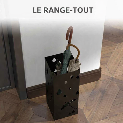 Porte parapluie noir LE RANGE-TOUT dans une entrée