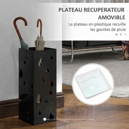Porte parapluie avec plateau récupérateur d'eau intégré