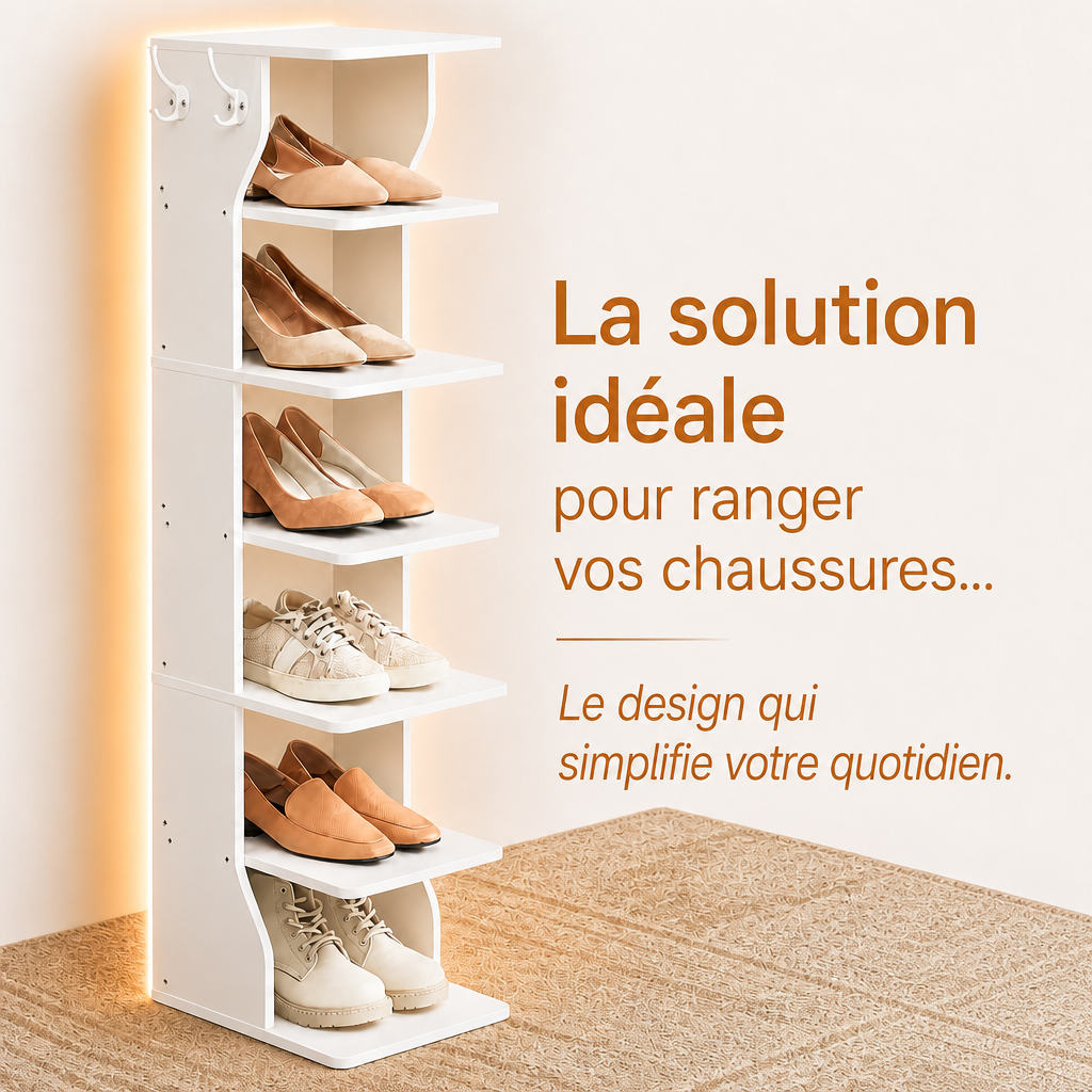 Solution idéal de l'étagère à chaussures dans une pièce de la maison