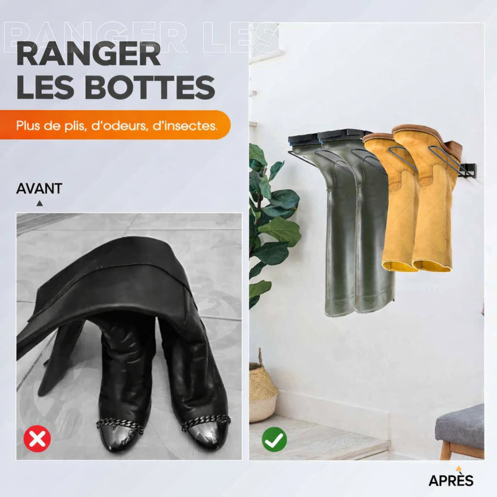 Support à chaussures murale bottes sans plis