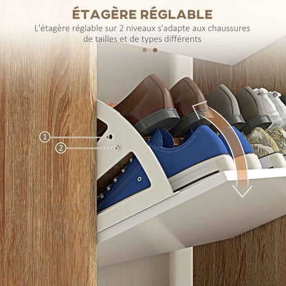 Visuel du meuble chaussure avec étagères réglable